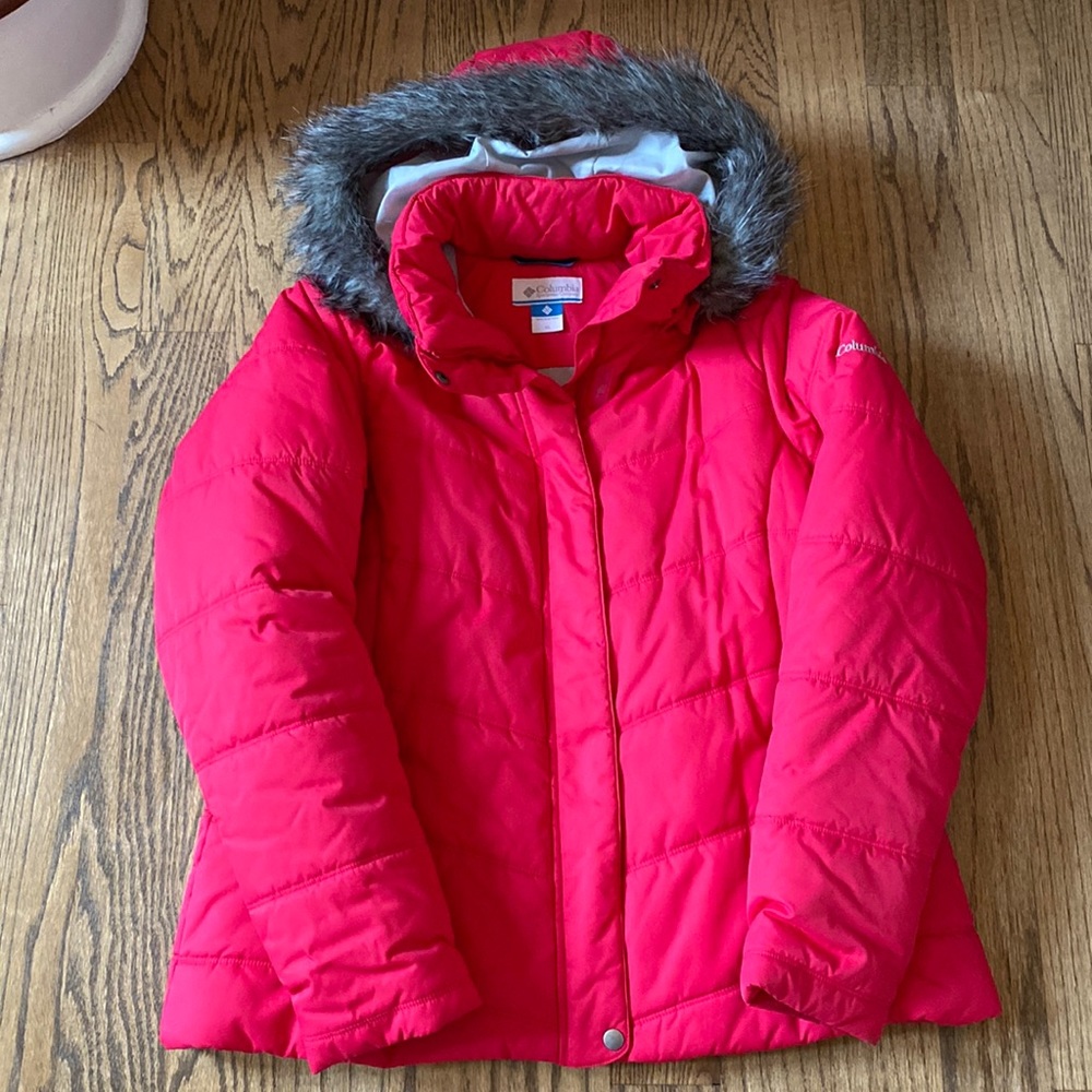 Women’s Hot Pink Columbia Down Coat